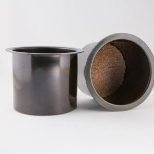 Medium Black Aluminum cup holders (Pair) (43032)