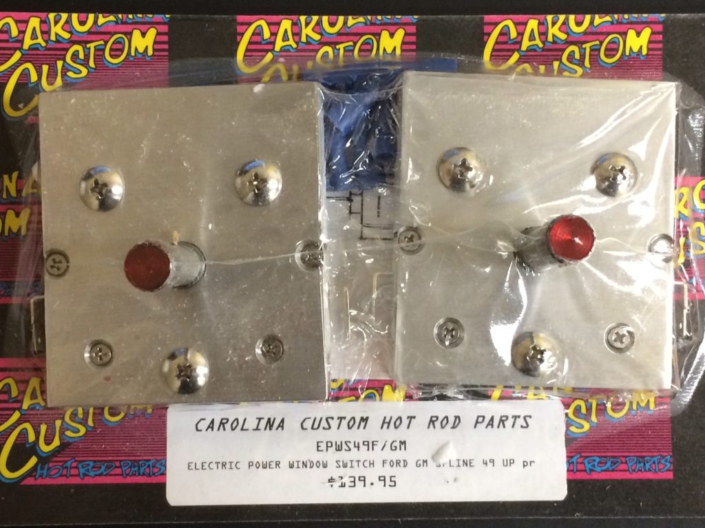 1949 Up Splined Power Window Switches for Original "Crank" Handles (CA