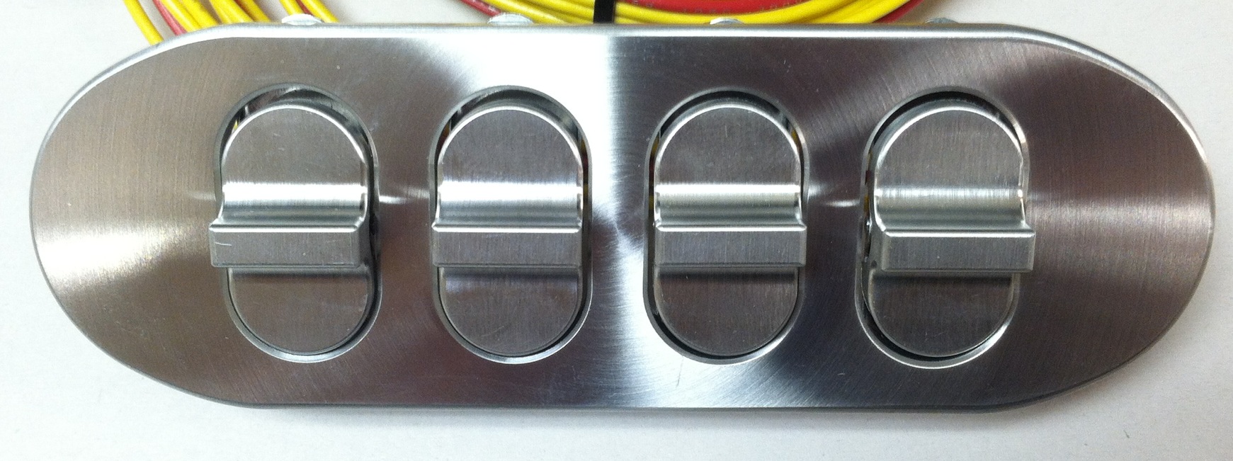 thumbnail image 2 of Universal 4 Rocker Switch Kit With LED Tips: Control Door Locks & Power Windows (12V) 2 of 2