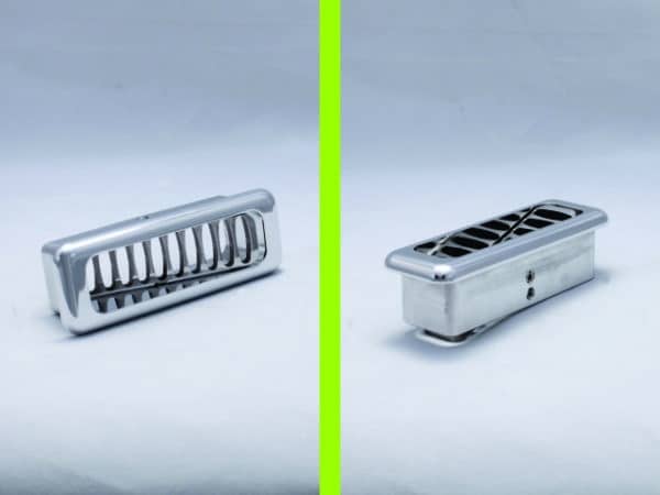 Billet Specialties 38220 Polished Silhouette AC Vent - 2.5" Hole, Billet Aluminum, Fully Adjustable